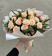 Букет Кремовые розы Латте в Сапроново