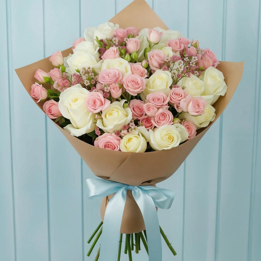 Букет цветов из: Розы в Сапроново