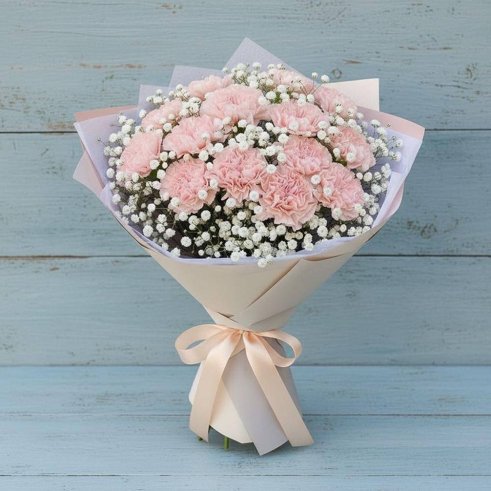 Букет цветов из: Гвоздики в Сапроново