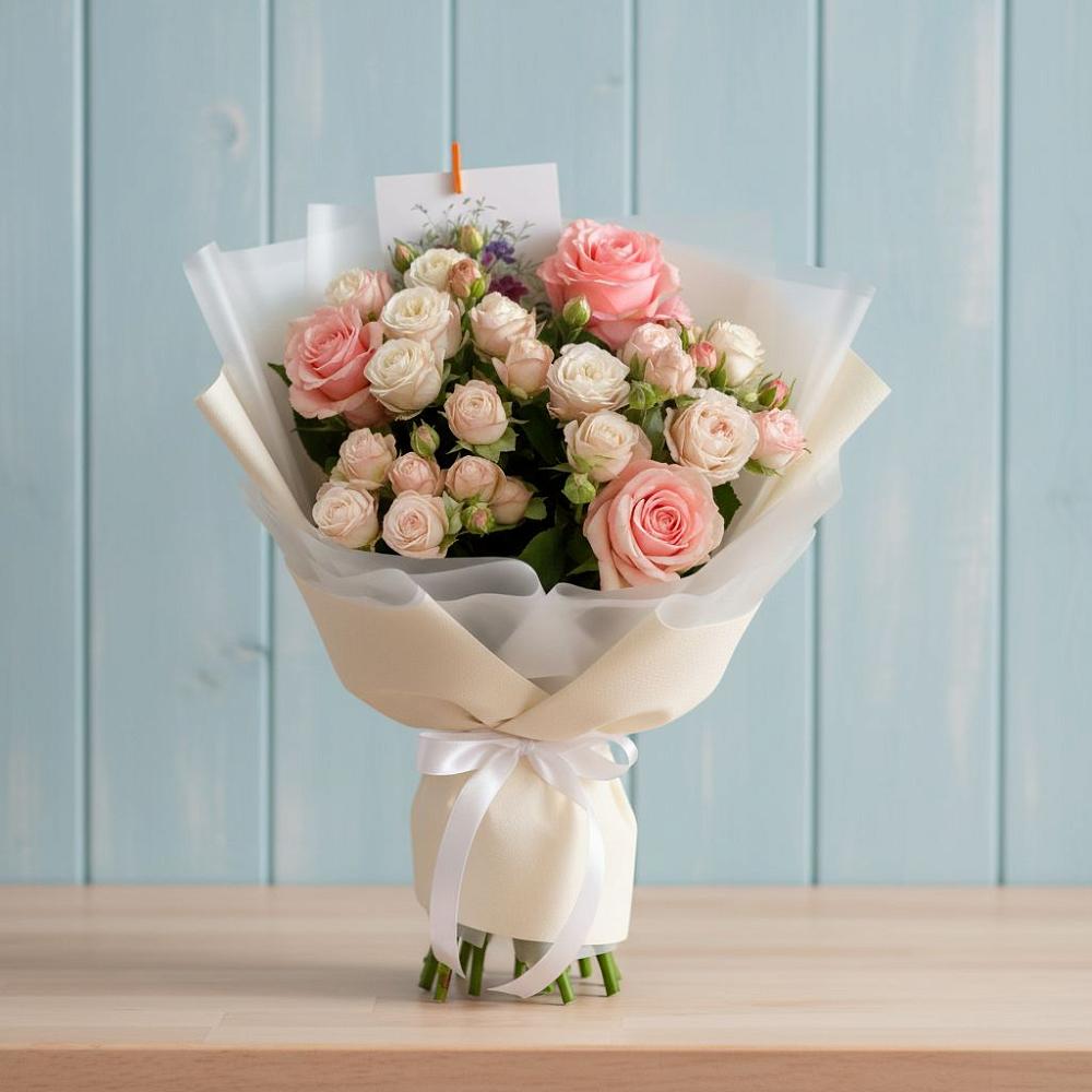 Букет цветов из: Розы в Сапроново