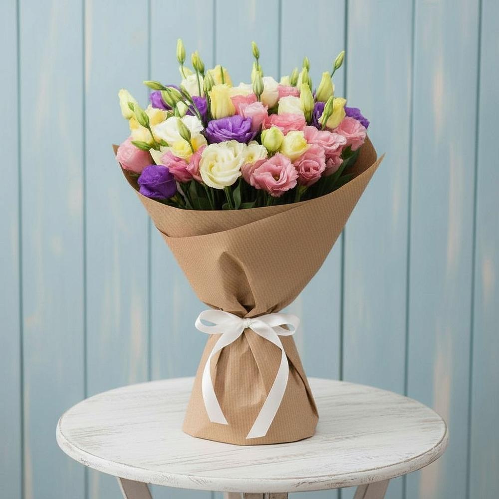 Букет цветов из: Лизиантусы в Сапроново