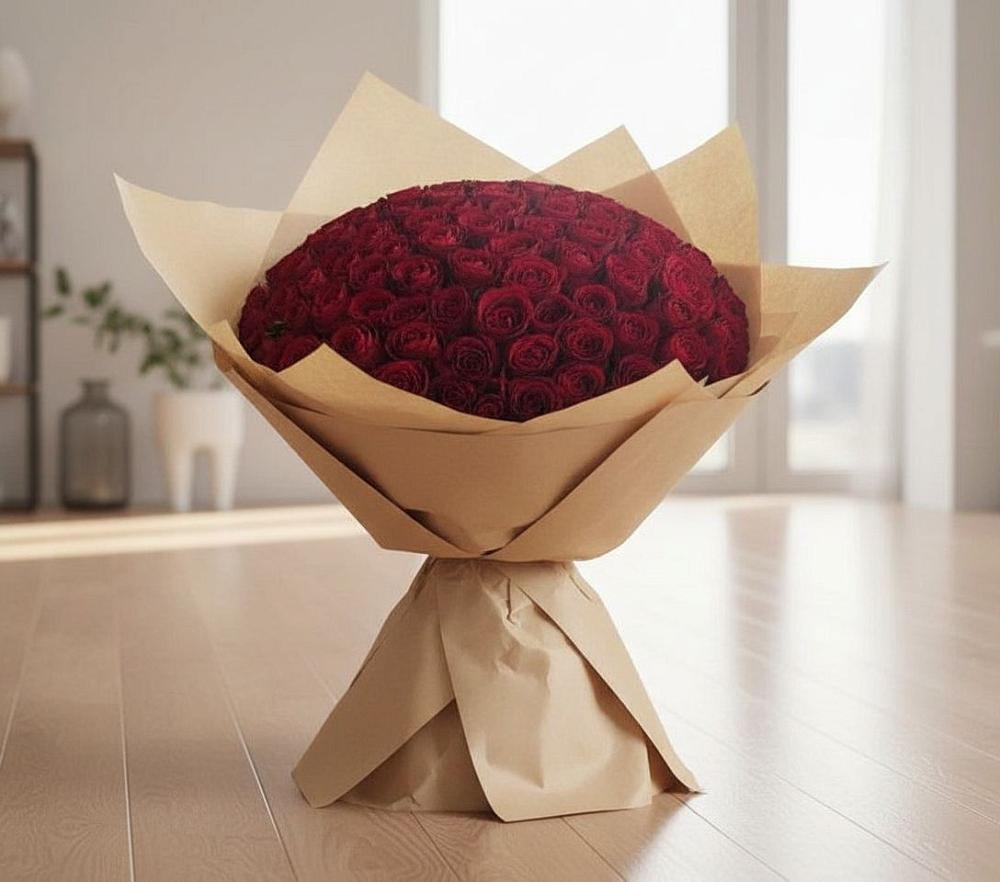 Букет 101 Красная роза в Сапроново