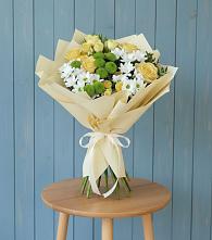 Букет цветов из:  Хризантемы и Розы в Сапроново