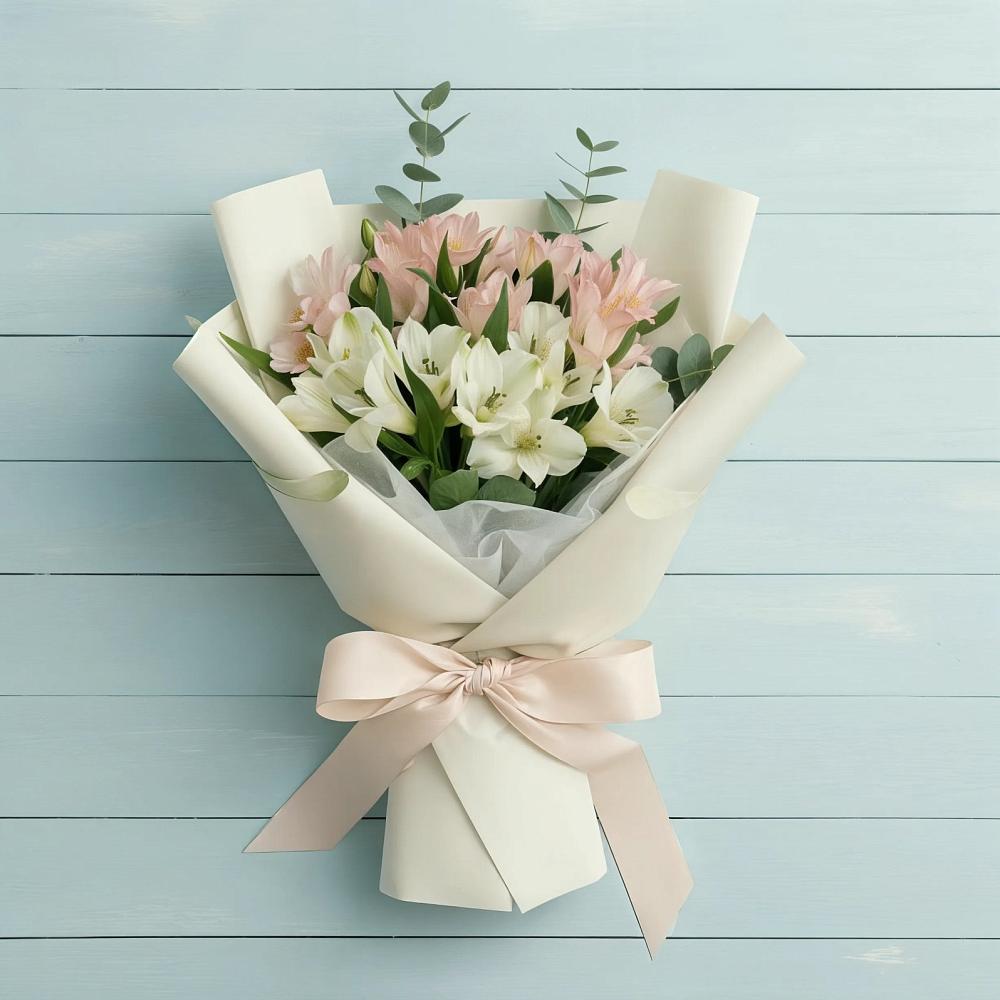 Букет цветов из: Альстромерии в Сапроново