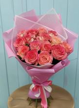 Букет 15 Розовых роз Равель в Сапроново